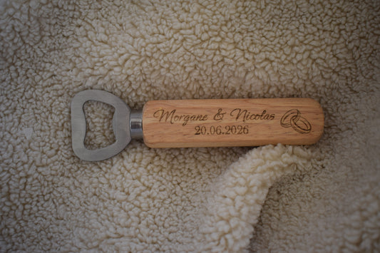 Décapsuleur en bois - personnalisé alliances