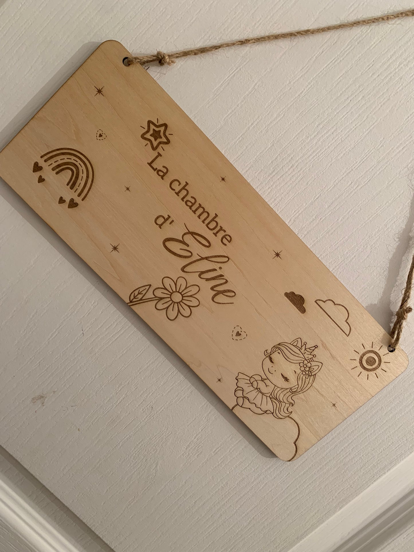 Pancarte en bois, thème licorne/arc-en-ciel - La chambre de ...