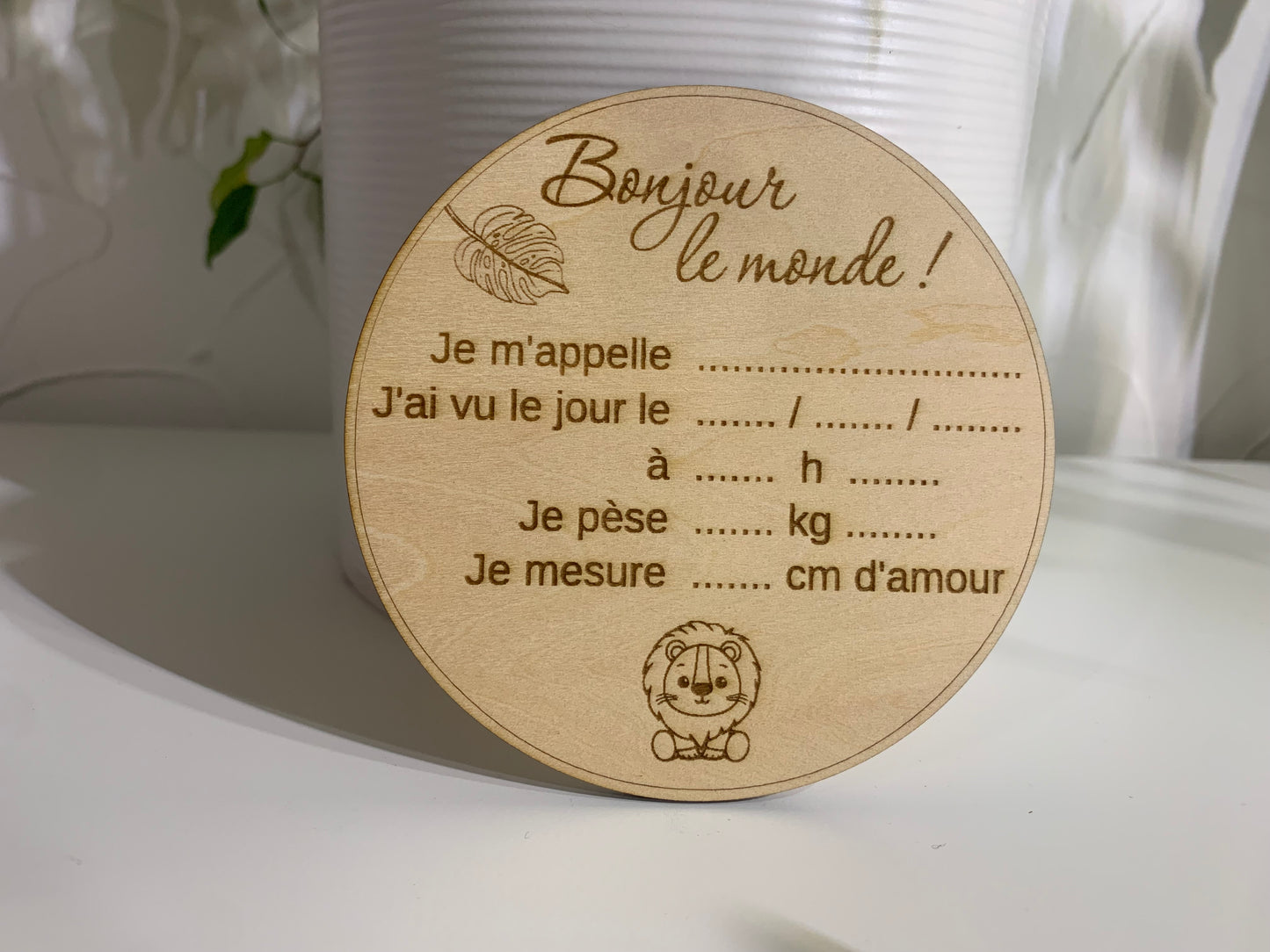 Carte de Naissance Bonjour le Monde Jungle