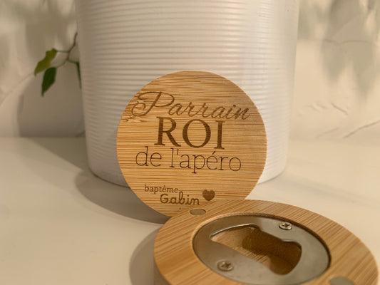 Décapsuleur aimanté – Personnalisé " ... Roi de l’apéro"