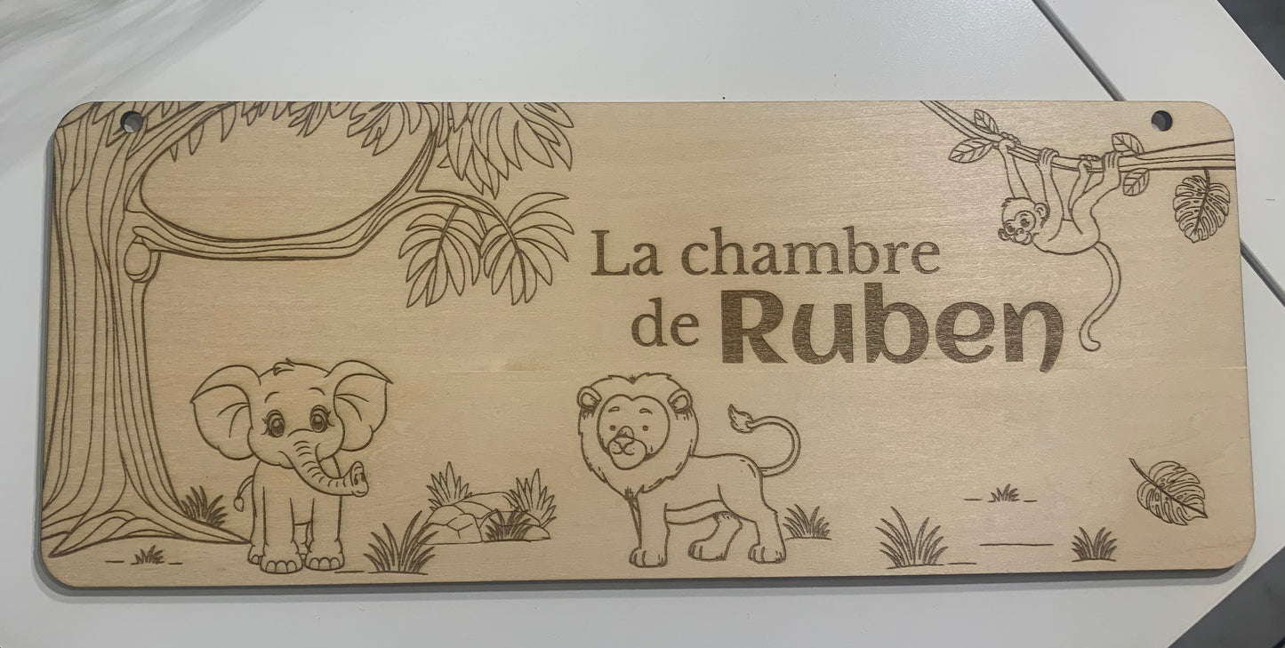 Pancarte de Chambre Jungle