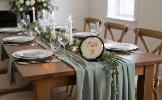 Numéros de Table suspendu en bois