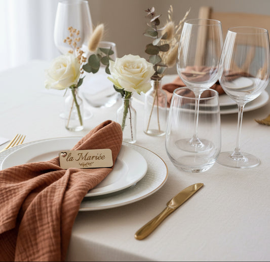 Marque-place en bois Olivier