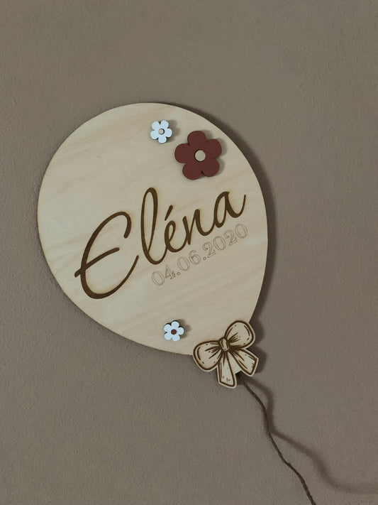 DĂ©coration murale Ballon en bois â PersonnalisĂ©e