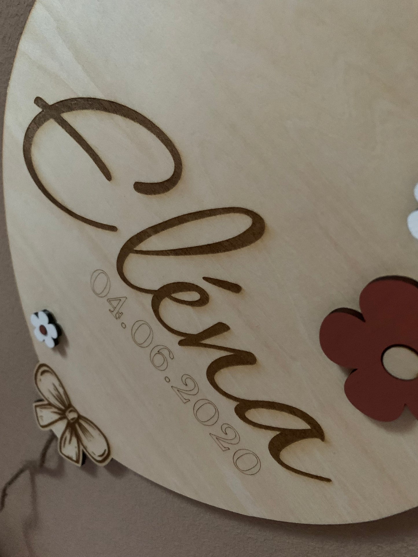 Décoration murale Ballon en bois – Personnalisée