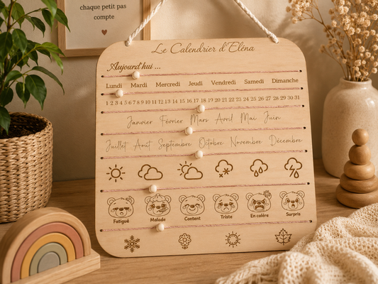 calendrier personnalisé date et meteo