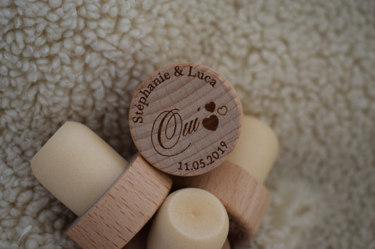 Bouchon de vin gravé - Oui