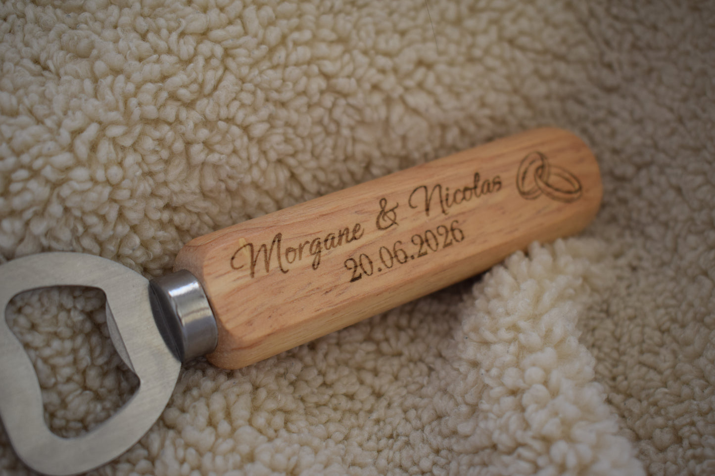Décapsuleur en bois  - personnalisé alliances