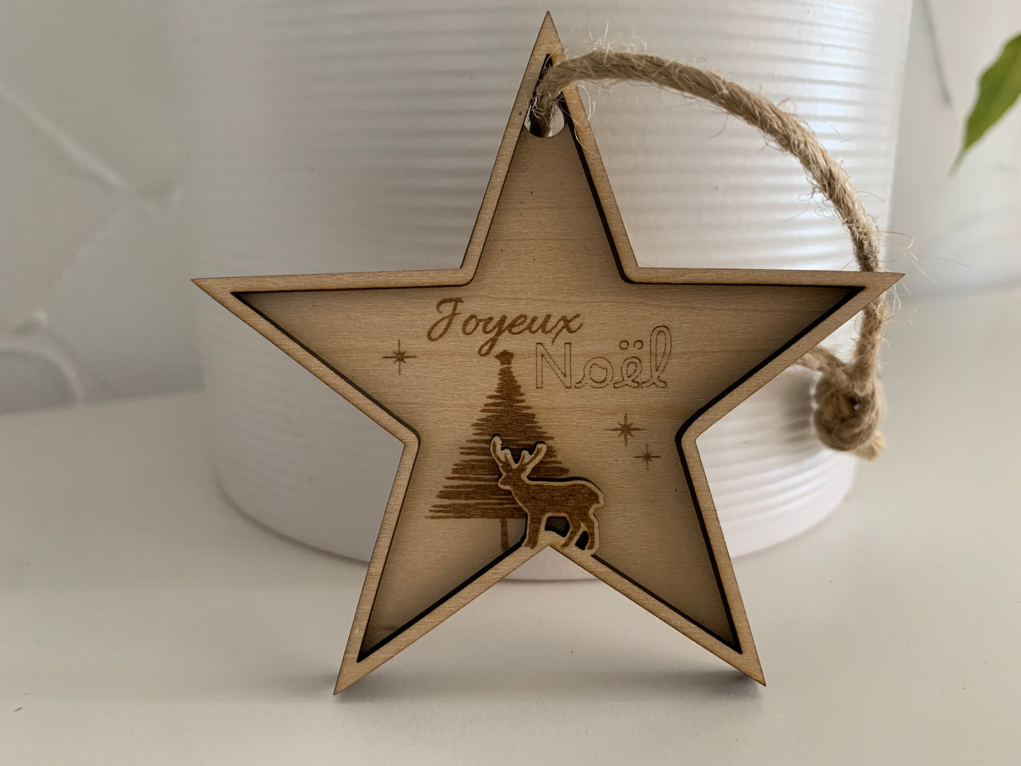 Boule de noël étoile/renne