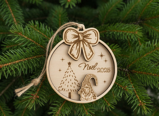 Boule de Noël noeud / lutin