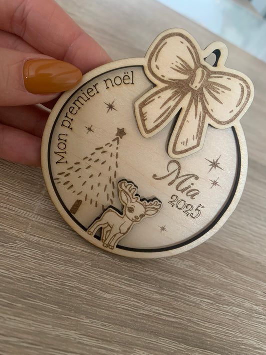 Boule de noel double noeud/rennes