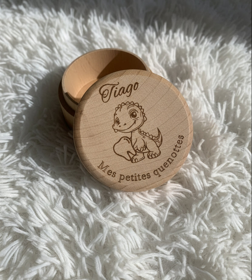 Boite à dents de lait - Personnalisée thème Dinosaure