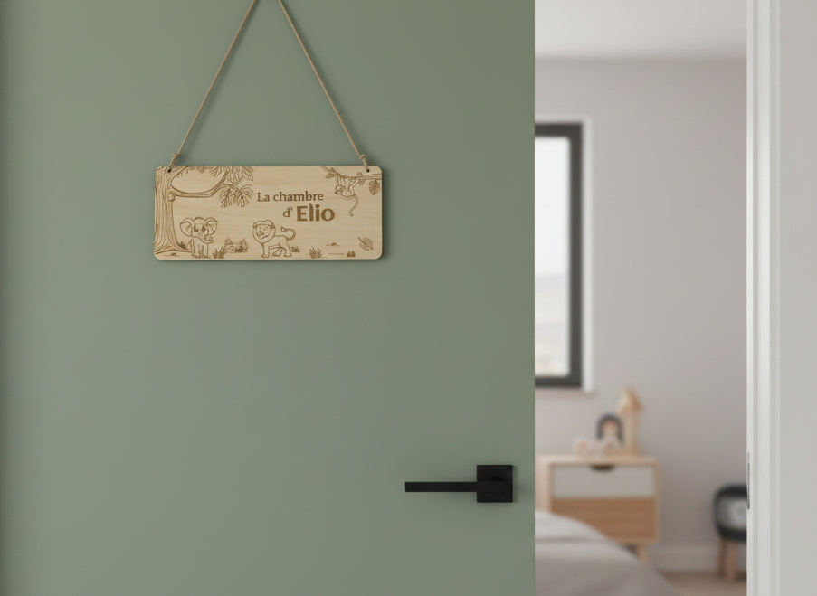 Pancarte de Chambre Jungle