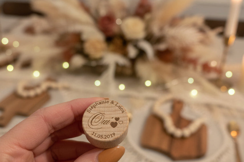 Bouchon de vin gravé - Oui