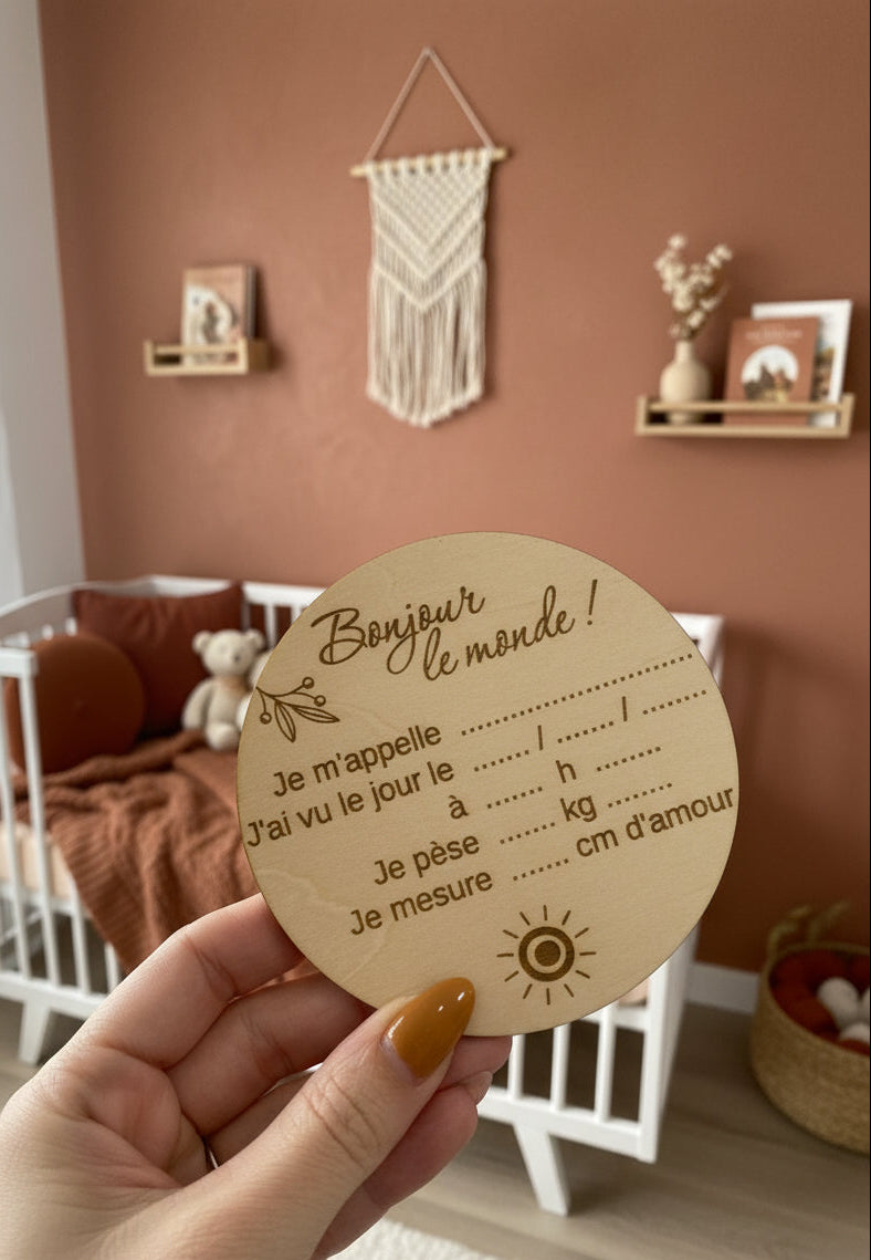 Carte Naissance Bonjour le Monde Soleil