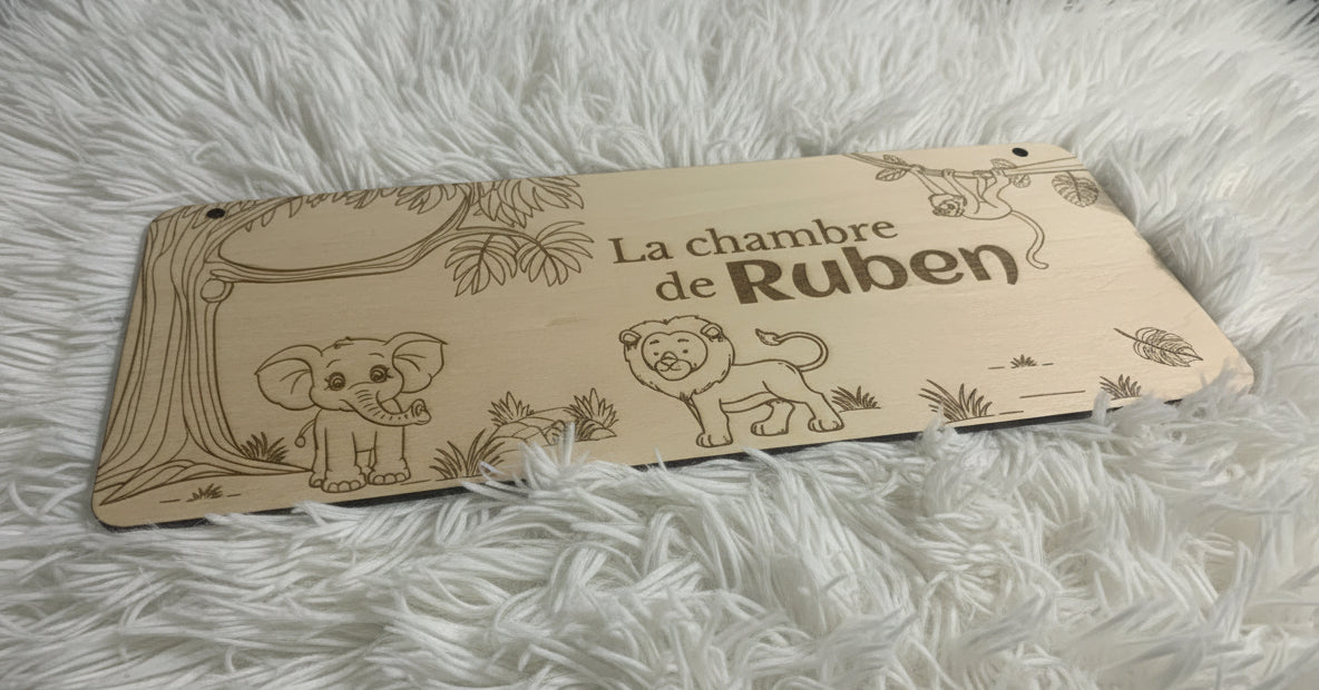 Pancarte de Chambre Jungle