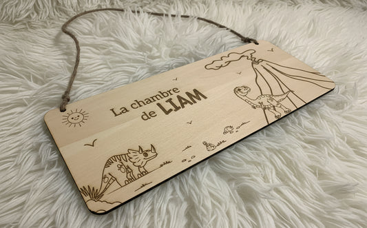 Pancarte Chambre Dinosaure