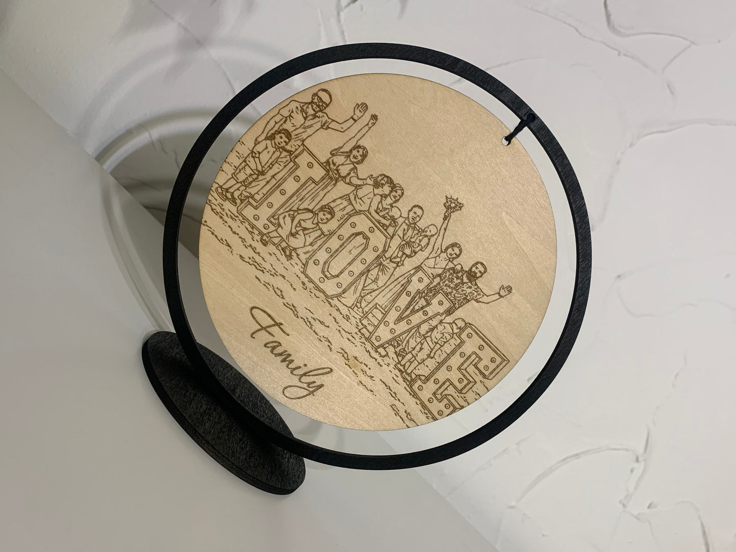 Tableau Photo en bois suspendu