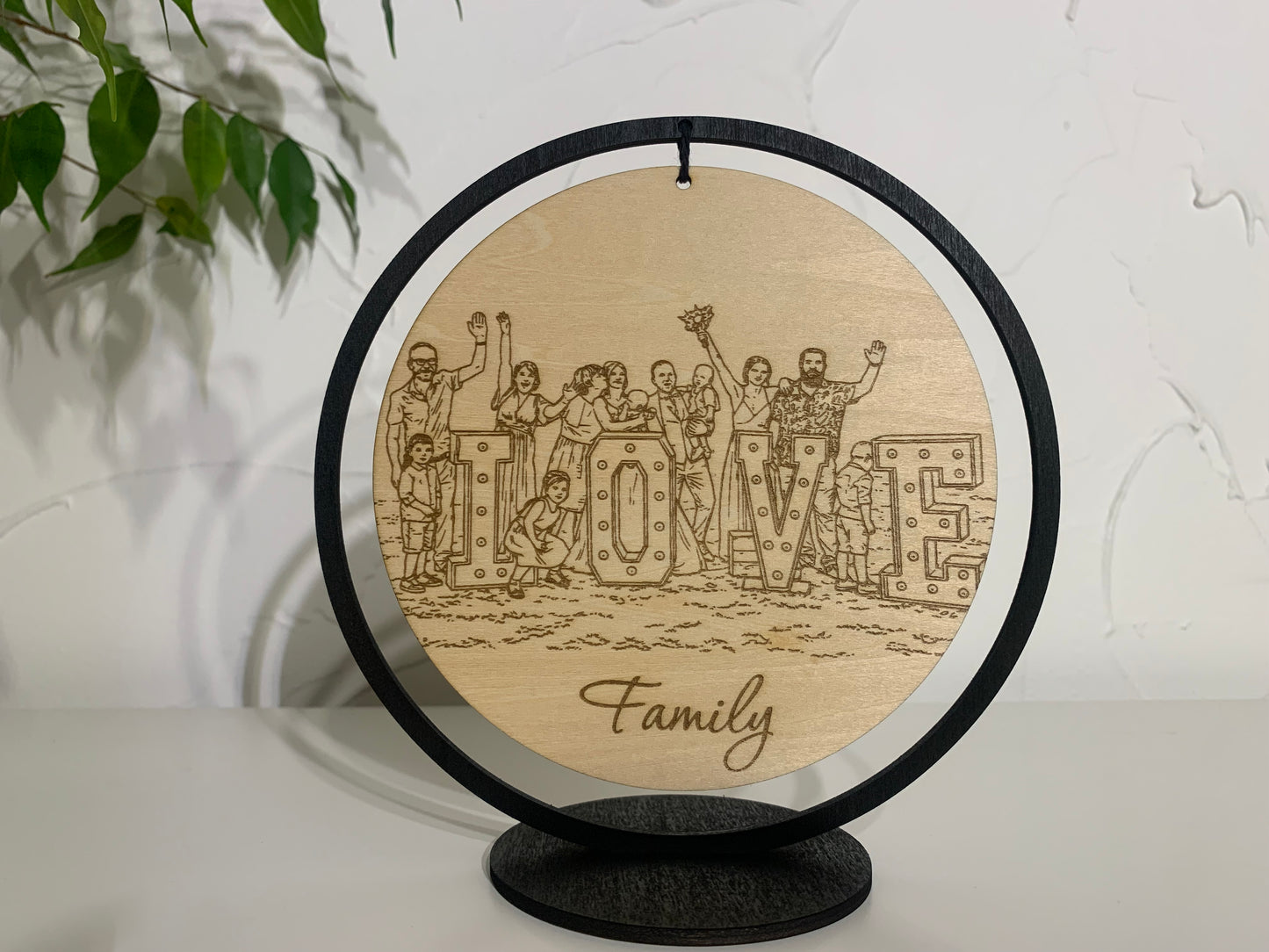 Tableau Photo en bois suspendu