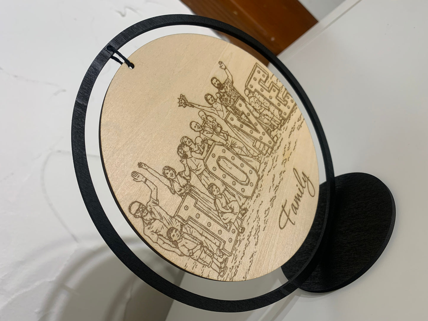 Tableau Photo en bois suspendu