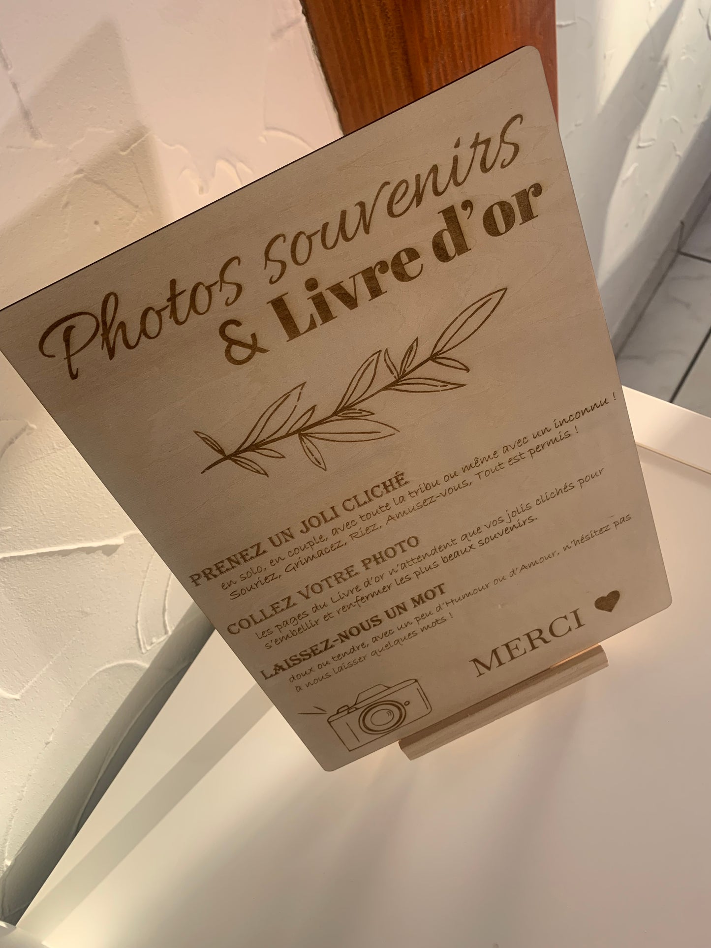 Tableau Photos souvenirs & Livre d'or