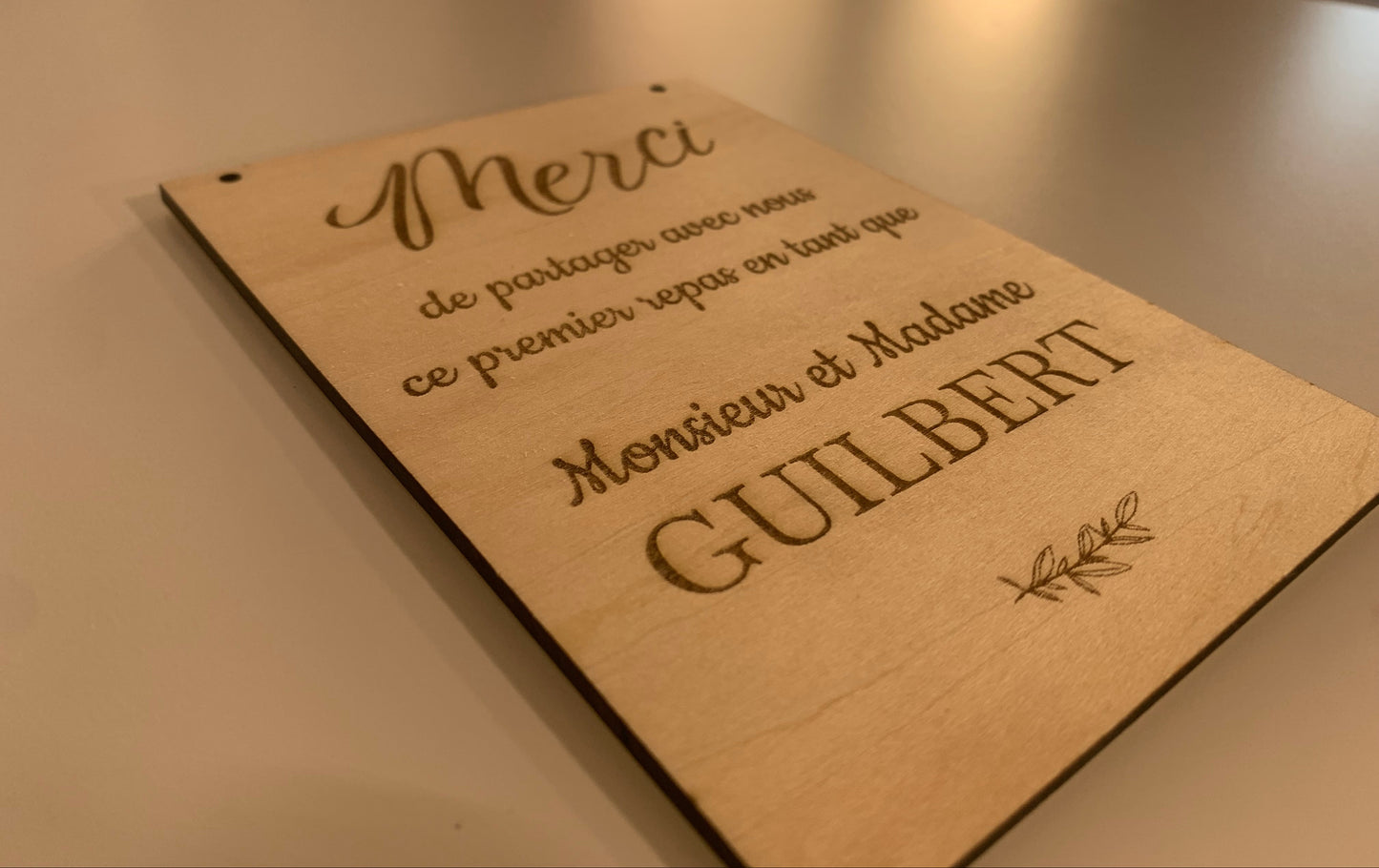 Tableau suspendu Menu