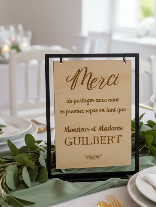 Tableau suspendu Menu