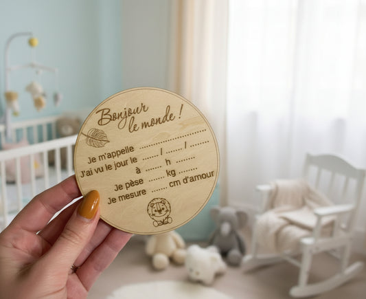 Carte de Naissance Bonjour le Monde Jungle