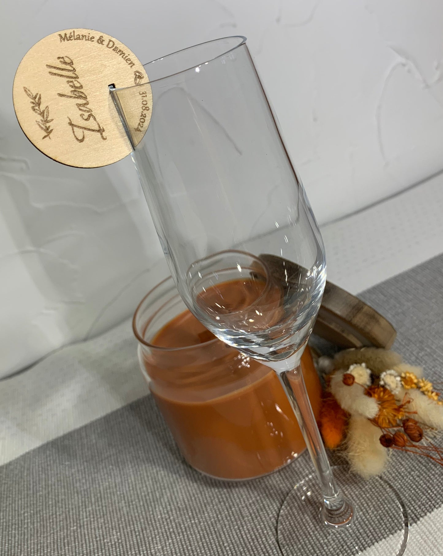 Marque-verres en bois Olivier