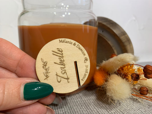 Marque-verres en bois Olivier