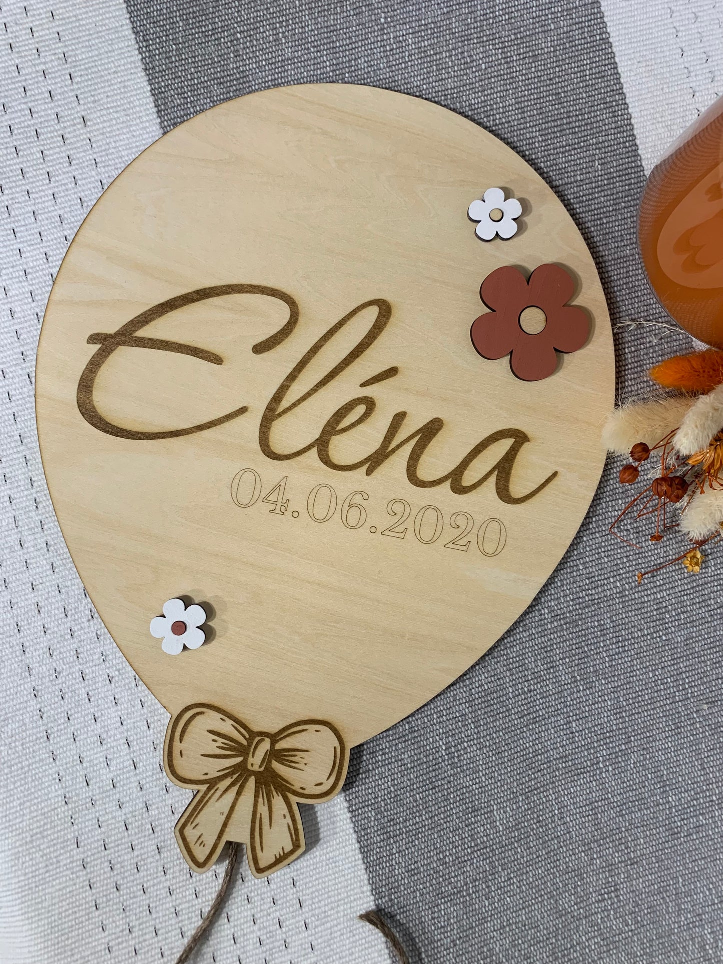 Décoration murale Ballon en bois – Personnalisée