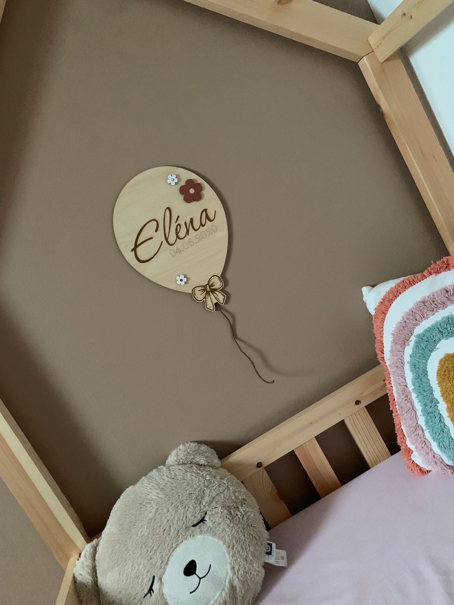 Décoration murale Ballon en bois – Personnalisée