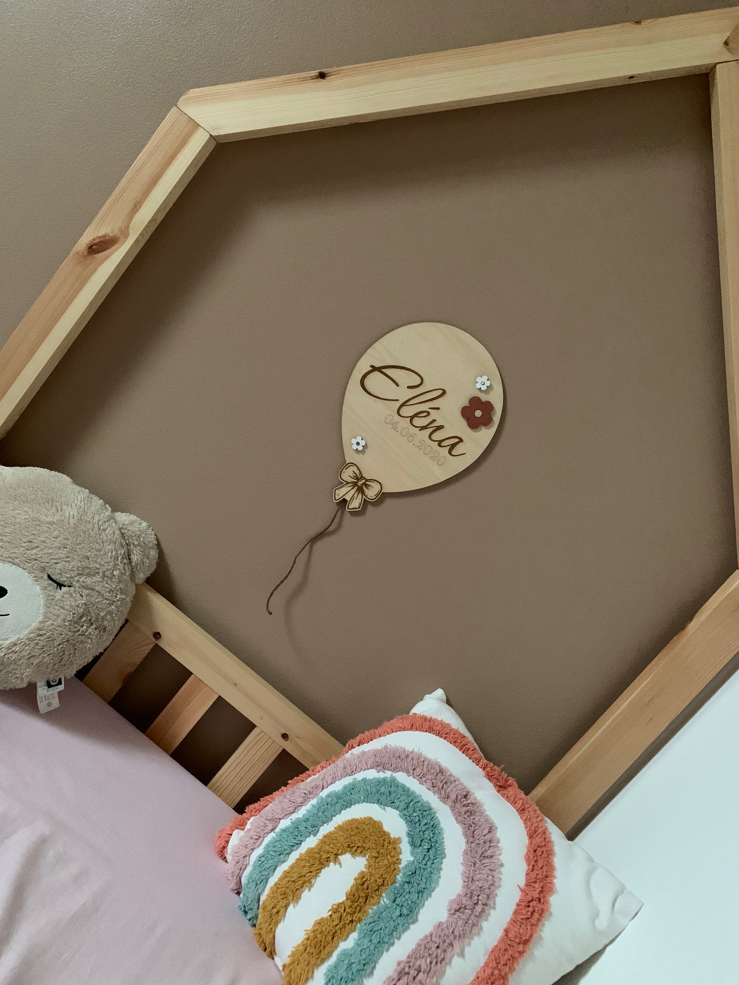 Décoration murale Ballon en bois – Personnalisée