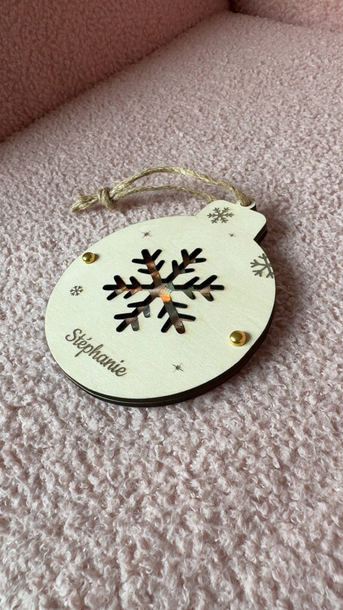 Boule de Noël billet personnalisée- flocon