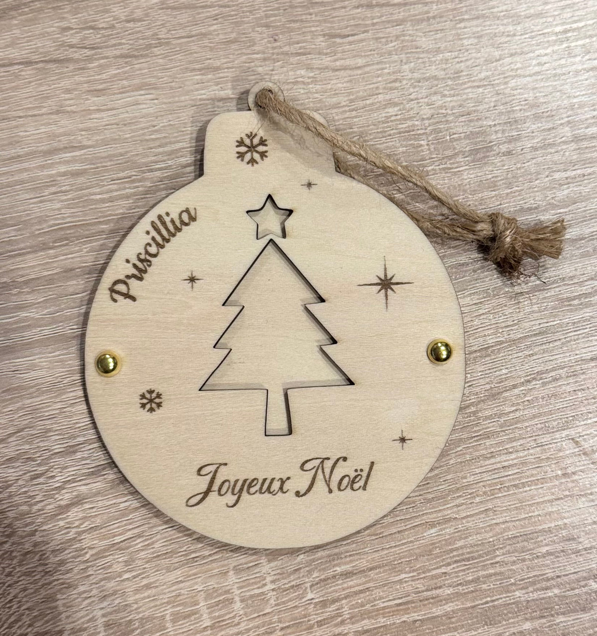 Boule de Noël billet personnalisée - sapin