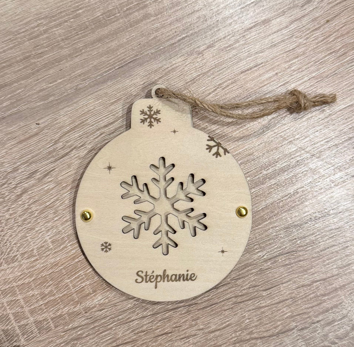 Boule de Noël billet personnalisée- flocon