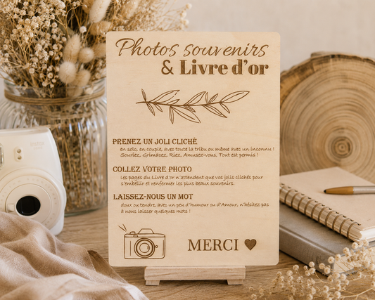 Pancarte mariage livre d'or