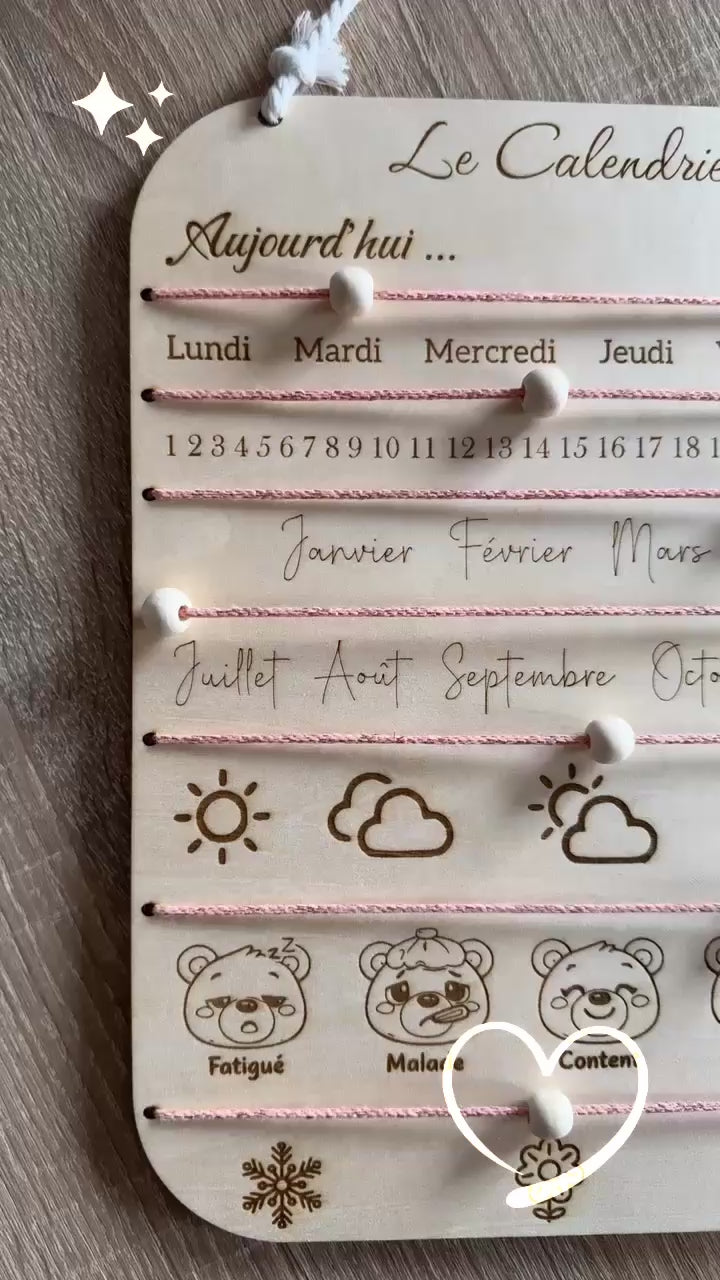 Calendrier date meteo emotions saisons