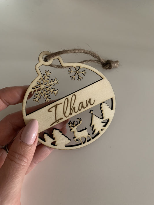 Boule découpée Sapin / Renne